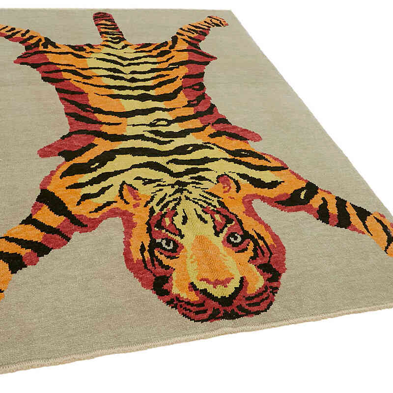 Yeni Kaplan Desenli Halı - 168 cm x 230 cm - K0079208