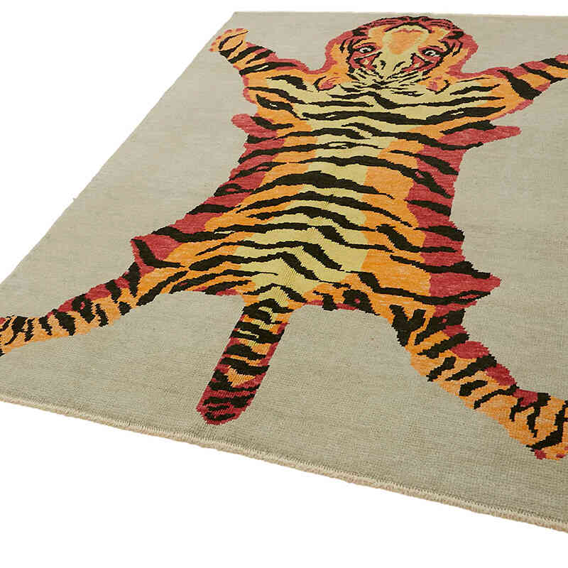 Yeni Kaplan Desenli Halı - 168 cm x 230 cm - K0079208