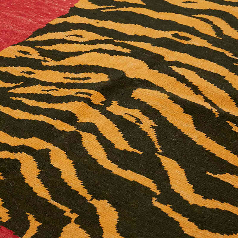 Alfombra Nueva de Nudo a Mano con Diseño de Tigre - 252 cm x 301 cm - K0079209