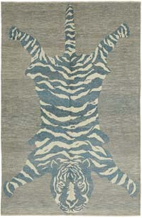 New Hand-Knotted Tiger Rug - 6' 11" x 10' 6" (83" x 126")