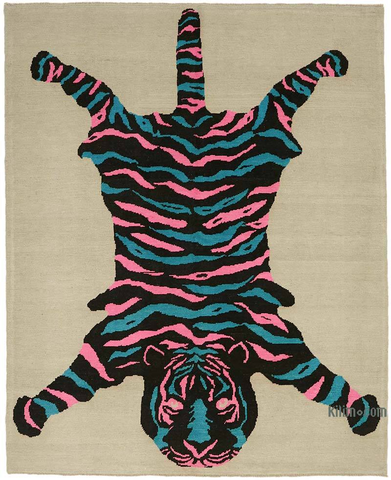 Alfombra Nueva de Nudo a Mano con Diseño de Tigre - 251 cm x 310 cm - K0079211