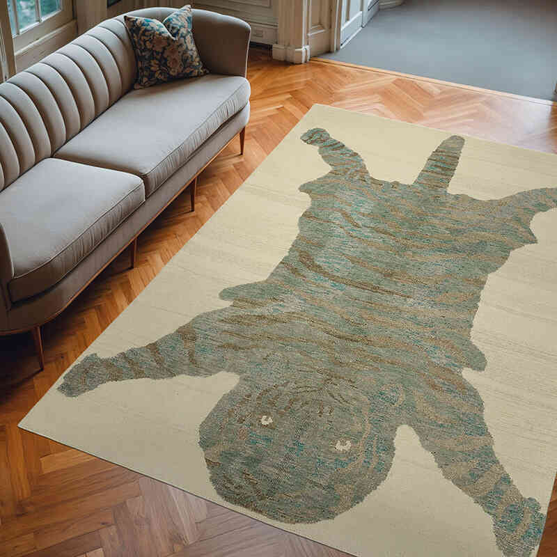 Yeni Kaplan Desenli Halı - 200 cm x 272 cm - K0079214