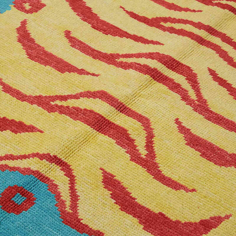 Alfombra Nueva de Nudo a Mano con Diseño de Tigre - 155 cm x 246 cm - K0079215