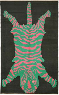 New Hand-Knotted Tiger Rug - 6' 8" x 10' 10" (80" x 130")