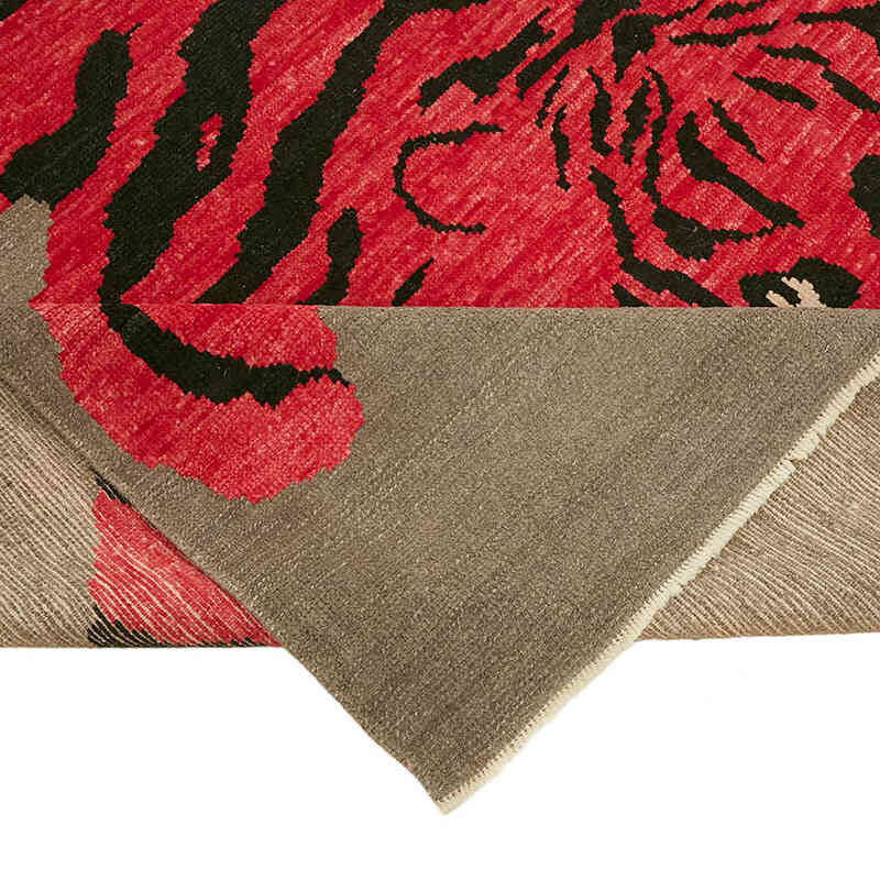 Alfombra Nueva de Nudo a Mano con Diseño de Tigre - 282 cm x 373 cm - K0079217