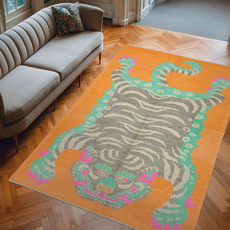 Yeni Kaplan Desenli Halı - 210 cm x 320 cm - K0079228