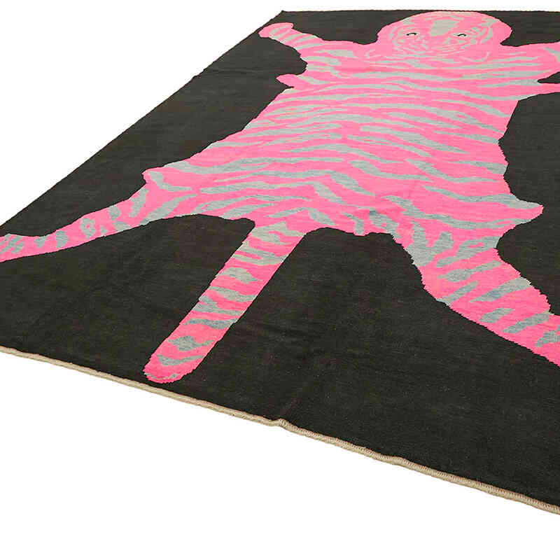 Alfombra Nueva de Nudo a Mano con Diseño de Tigre - 306 cm x 434 cm - K0079231