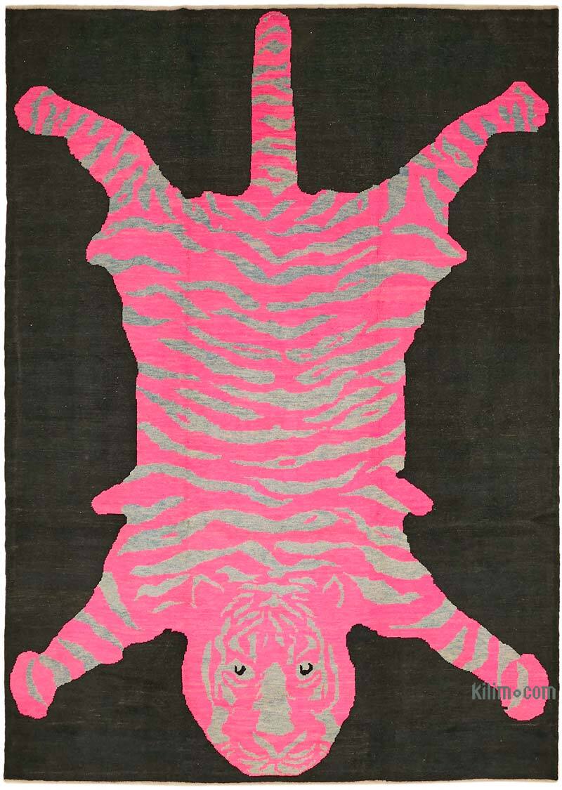 Alfombra Nueva de Nudo a Mano con Diseño de Tigre - 306 cm x 434 cm - K0079231