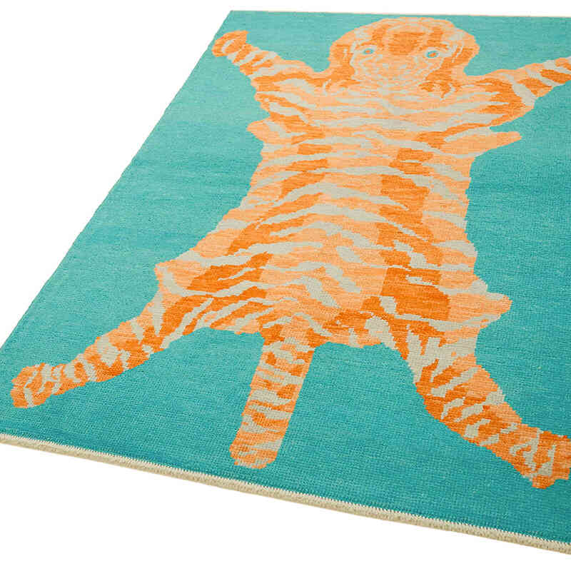 New Hand-Knotted Tiger Rug - 4'  x 6'  (48" x 72") - K0079232