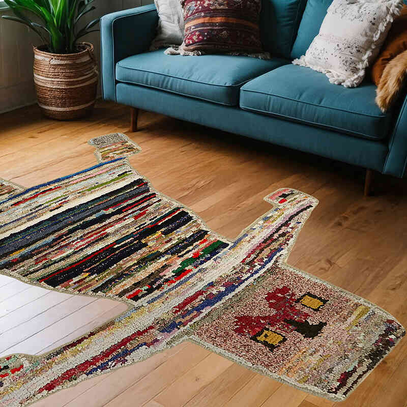 Yeni Kaplan Desenli Halı - 160 cm x 200 cm - K0079241