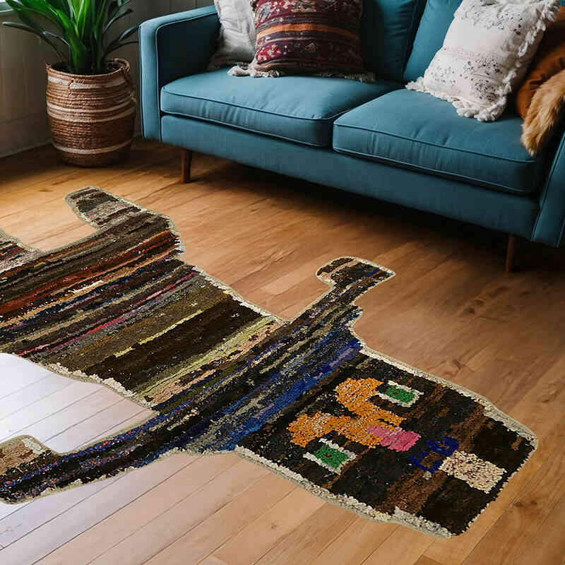 New Hand-Knotted Tiger Rug - 4' 7" x 6' 7" (55" x 79") - K0079242