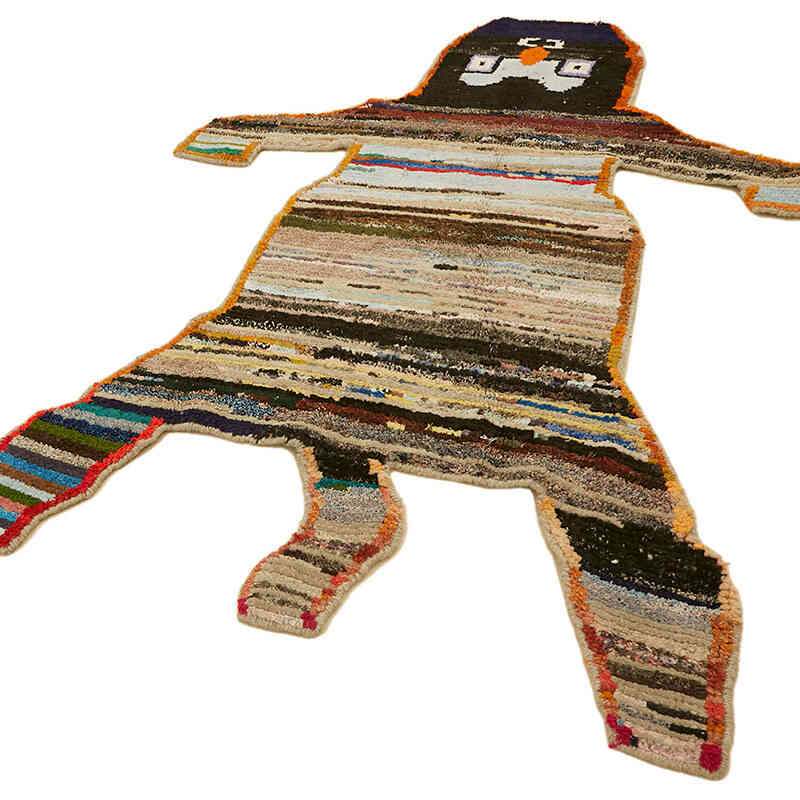 New Hand-Knotted Tiger Rug - 4' 8" x 6' 5" (56" x 77") - K0079243