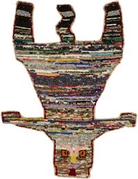 New Hand-Knotted Tiger Rug - 4' 11" x 6' 5" (59" x 77")