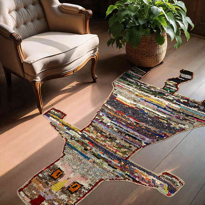 New Hand-Knotted Tiger Rug - 4' 11" x 6' 5" (59" x 77") - K0079244