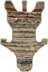 New Hand-Knotted Tiger Rug - 4' 11" x 6' 8" (59" x 80")