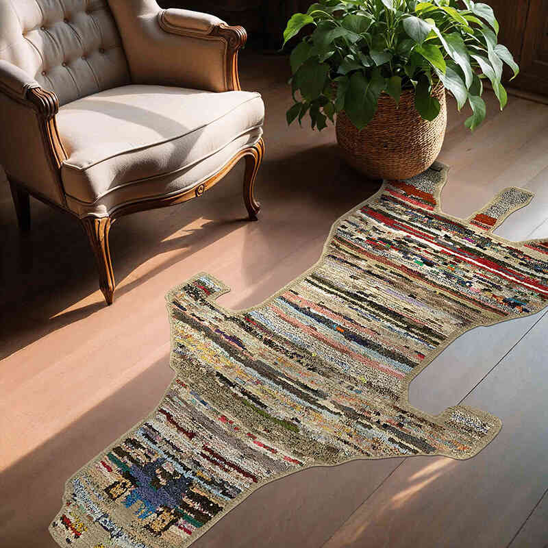 Yeni Kaplan Desenli Halı - 150 cm x 202 cm - K0079245