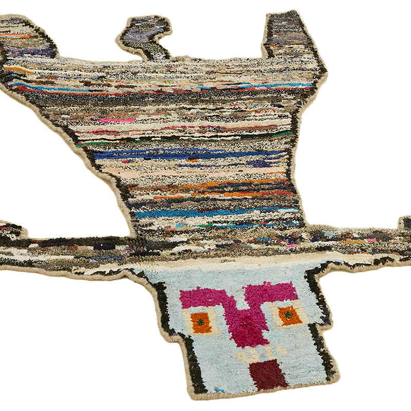 New Hand-Knotted Tiger Rug - 4' 5" x 5' 9" (53" x 69") - K0079246
