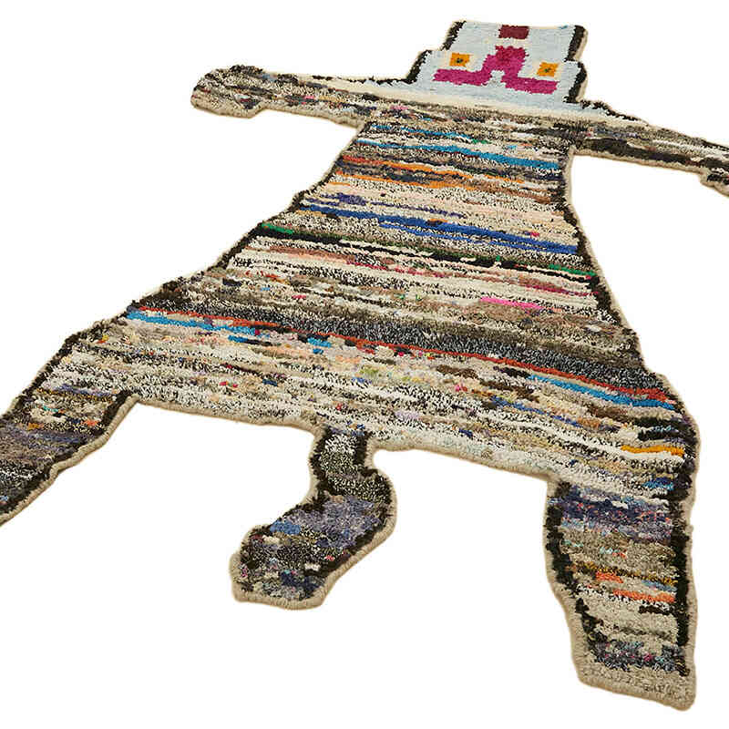New Hand-Knotted Tiger Rug - 4' 5" x 5' 9" (53" x 69") - K0079246