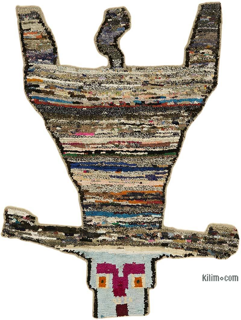 New Hand-Knotted Tiger Rug - 4' 5" x 5' 9" (53" x 69") - K0079246