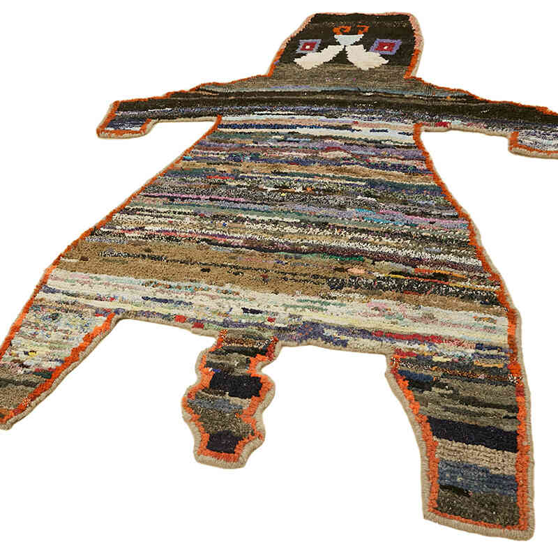 New Hand-Knotted Tiger Rug - 4' 9" x 6'  (57" x 72") - K0079247