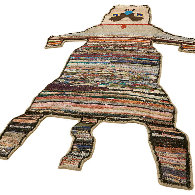 Alfombra Nueva de Nudo a Mano con Diseño de Tigre - 140 cm x 220 cm - K0079248