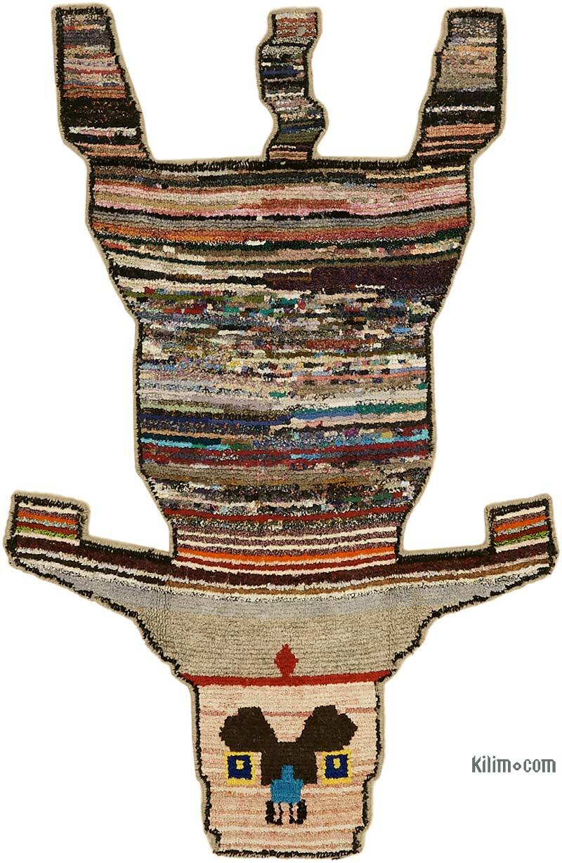 Alfombra Nueva de Nudo a Mano con Diseño de Tigre - 140 cm x 220 cm - K0079248