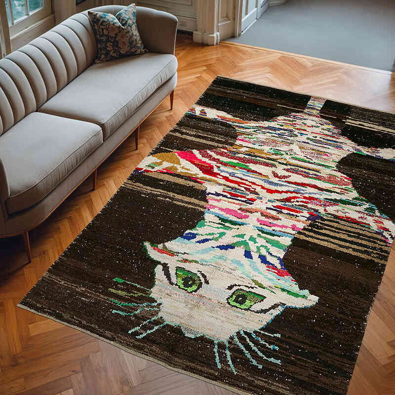 Yeni Kaplan Desenli Halı - 210 cm x 308 cm - K0079249