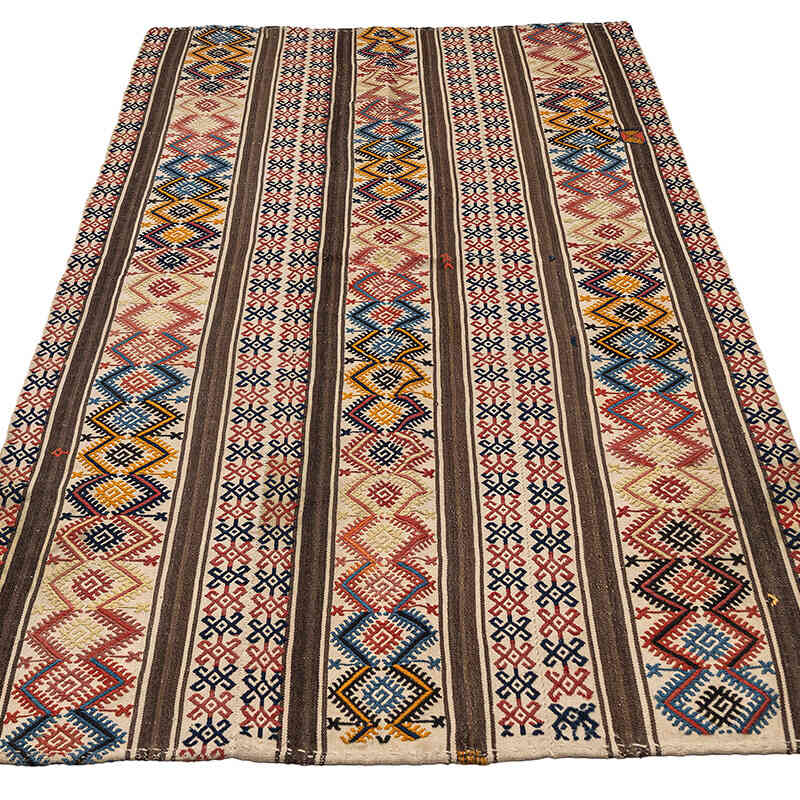 Alfombra Vintage Anatolian Kilim - 123 cm x 227 cm - K0079270