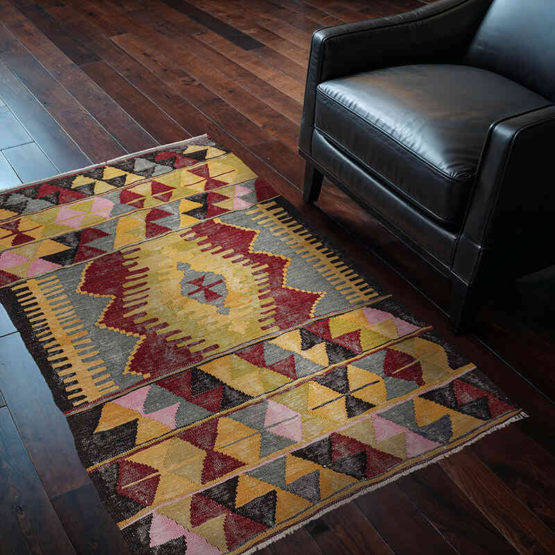 Vintage Çal Kilimi - 95 cm x 147 cm - K0079272
