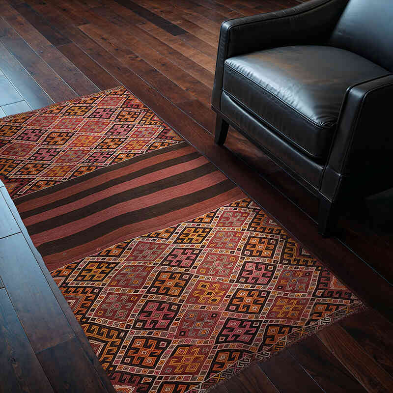 Vintage Bayburt Kilim Rug - 3' 4" x 5' 9" (40" x 69") - K0079275