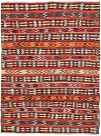 Vintage Denizli Kilim Rug - 5' 8" x 7' 7" (68" x 91")