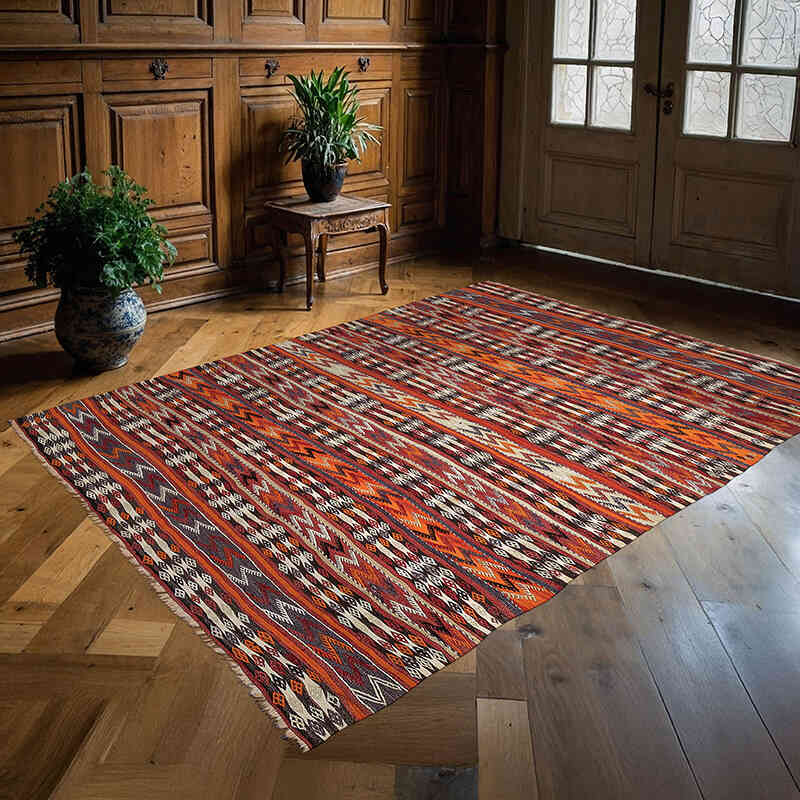 Alfombra Vintage Denizli Kilim - 172 cm x 230 cm - K0079278