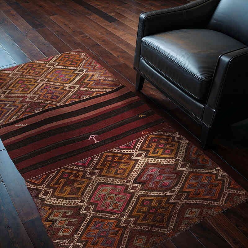 Vintage Bayburt Kilim Rug - 3' 5" x 5' 10" (41" x 70") - K0079279