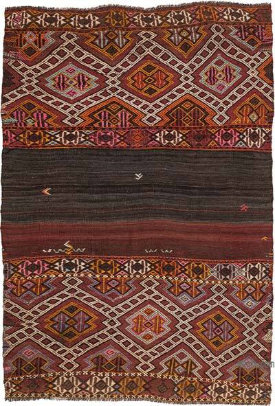 Vintage Bayburt Kilim Rug - 120 cm x 180 cm