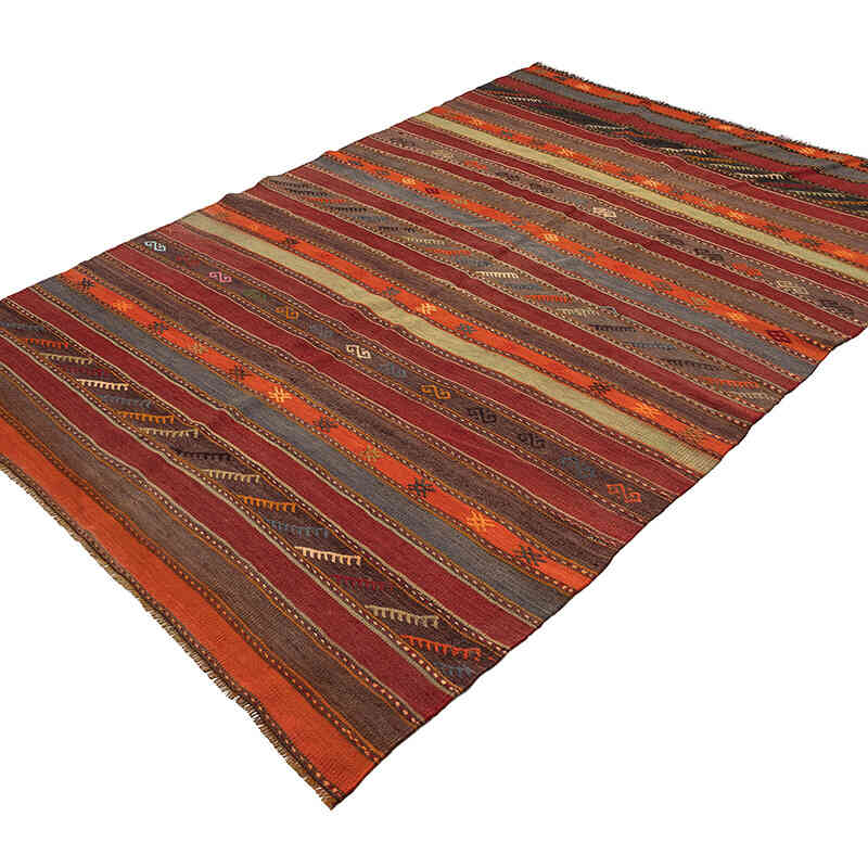 Alfombra Vintage Denizli Kilim - 158 cm x 243 cm - K0079289