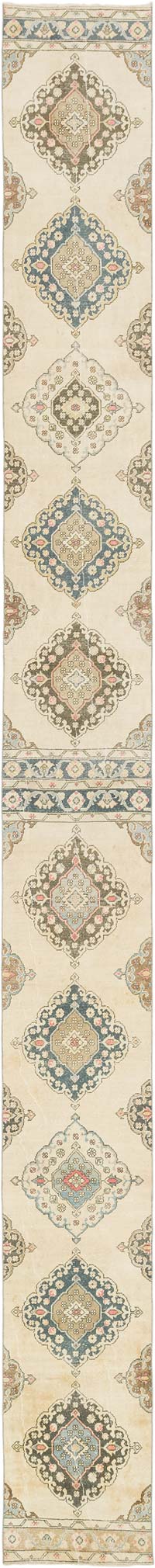 Alfombra Turca Vintage de pasillo - 71 cm x 755 cm