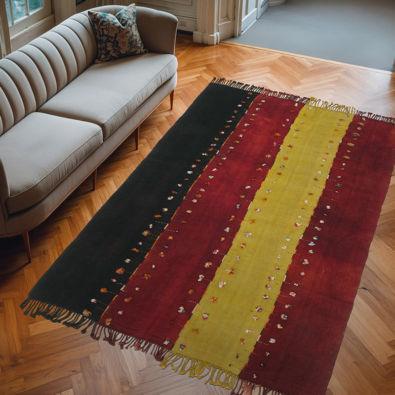 Vintage Malatya 'Perde' Kilim - 193 cm x 293 cm - K0079352