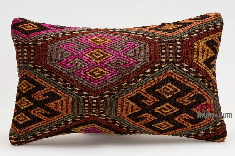 Kilim Yastık Kılıfı - 50 cm x 30 cm - K0079359