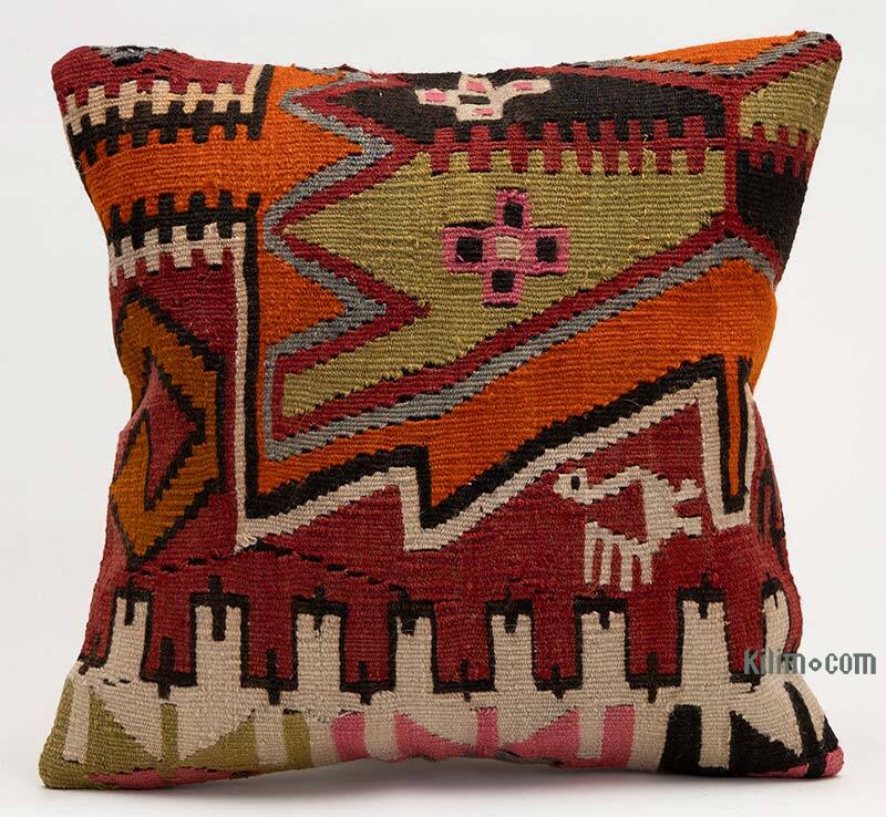 Kilim Pillow Cover - 1' 4" x 1' 4" (16" x 16") - K0079401