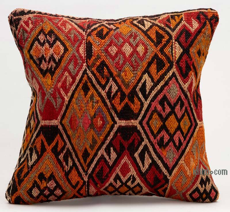Kilim Yastık Kılıfı - 40 cm x 40 cm - K0079402
