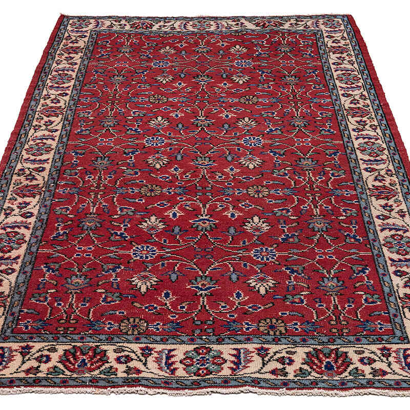Vintage Turkish Hand-Knotted Rug - 4'  x 6' 10" (48" x 82") - K0079406