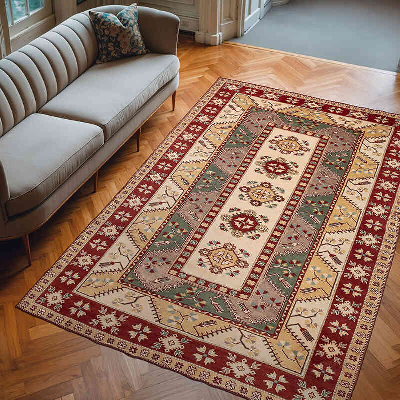 Alfombra Turca Anudada A Mano - 205 cm x 300 cm - K0079407