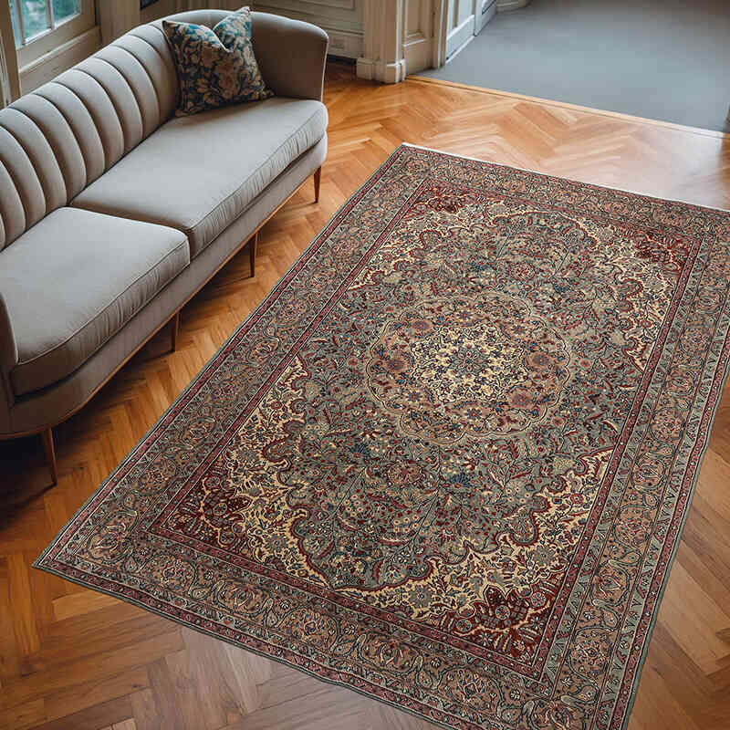Vintage Turkish Hand-Knotted Rug - 6' 7" x 9' 10" (79" x 118") - K0079416