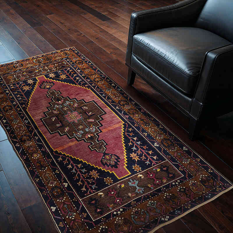 Vintage Turkish Hand-Knotted Rug - 3' 6" x 6' 3" (42" x 75") - K0079422