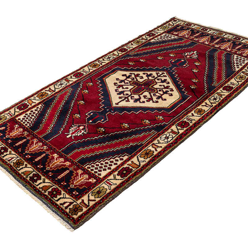 Vintage Turkish Hand-Knotted Rug - 3' 3" x 6' 3" (39" x 75") - K0079427