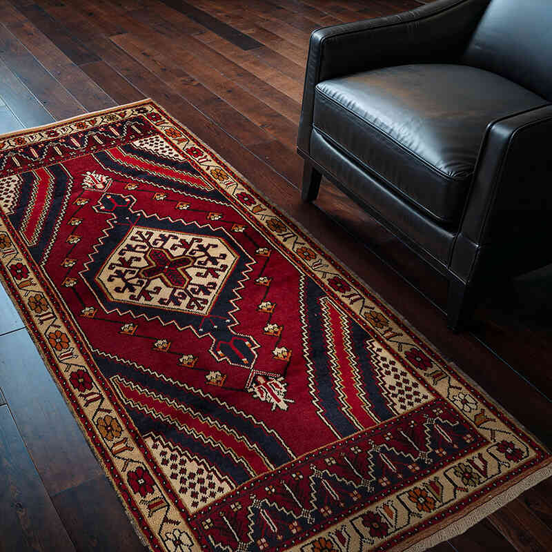 El Dokuma Vintage Halı - 100 cm x 193 cm - K0079428