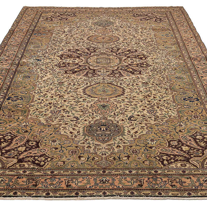 Vintage Turkish Hand-Knotted Rug - 6' 4" x 9' 6" (76" x 114") - K0079433