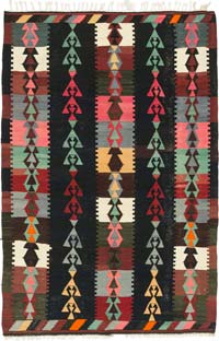 Vintage Karakecili Kilim Rug - 5' 11" x 8' 11" (71" x 107")