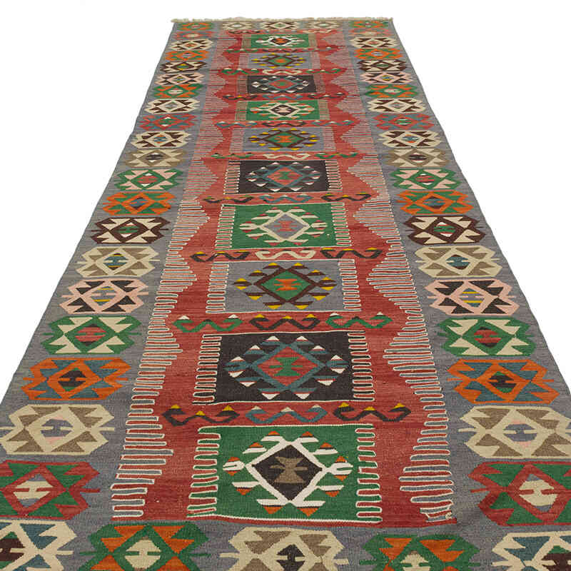 Vintage Esme Kilim Runner - 3' 11" x 12'  (47" x 144") - K0079443