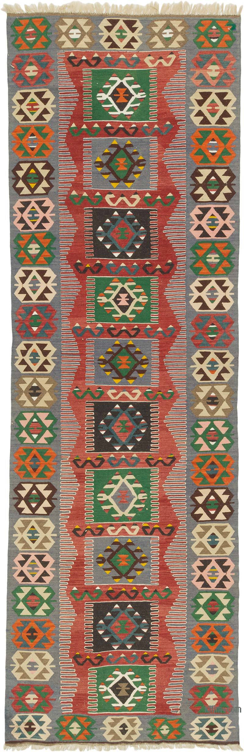 Vintage Esme Kilim Runner - 3' 11" x 12'  (47" x 144") - K0079443